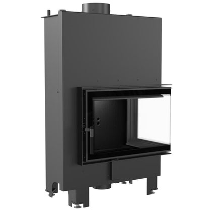 Water heating fireplace KRATKI MBM Right 12 kW Ø 180 black thermotec lining
