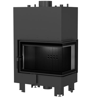 Water heating fireplace KRATKI MBM Right 12 kW Ø 180 black thermotec lining