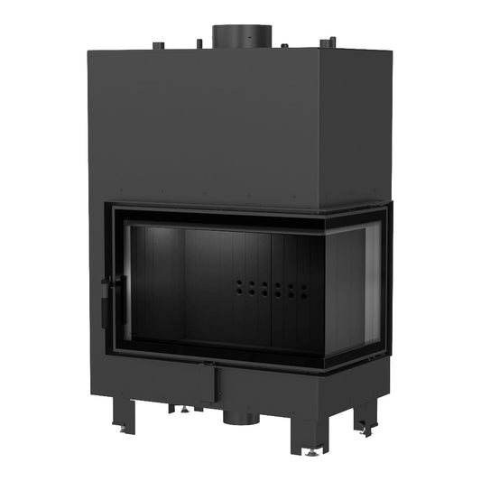 Water heating fireplace KRATKI MBO right 15 kW Ø 200 black thermotec lining