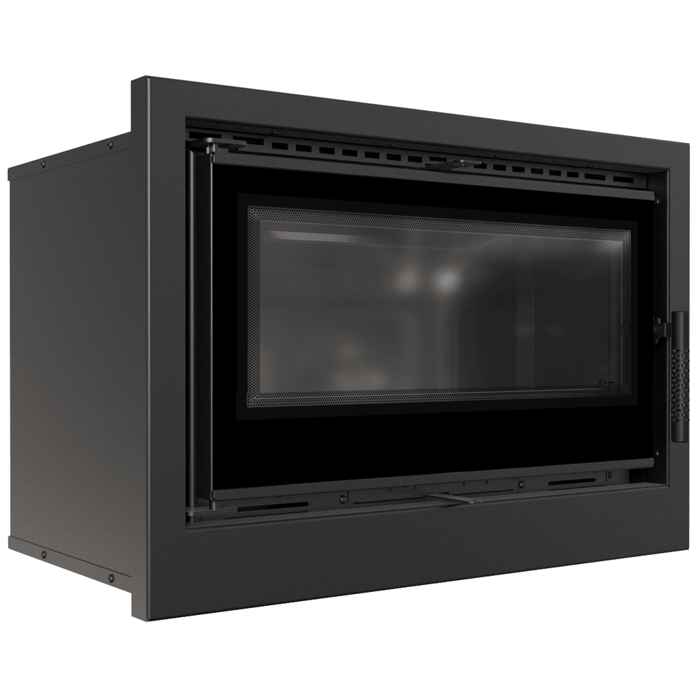 Fireplace cassette KRATKI ARKE 70 8 kW Ø 150 black thermotec