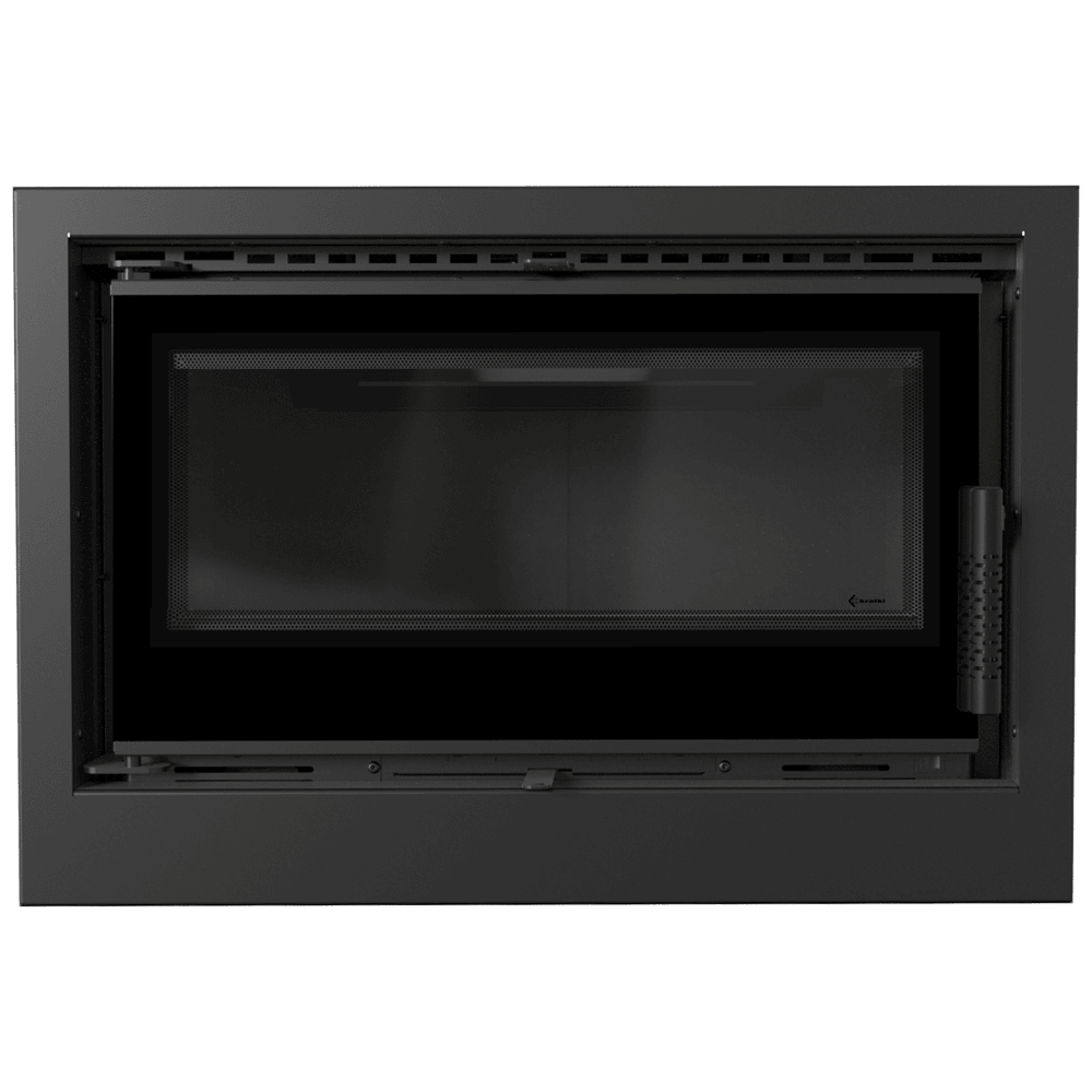 Fireplace cassette KRATKI ARKE 70 8 kW Ø 150 black thermotec