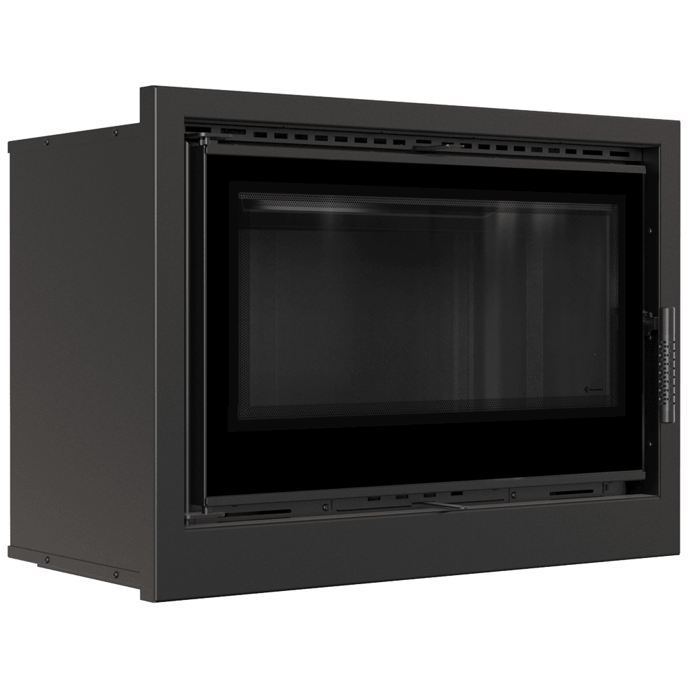 Fireplace cassette KRATKI ARKE 80 12 kW Ø 200 black thermotec