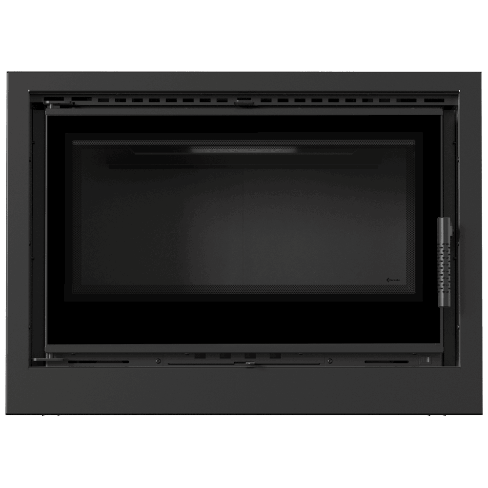 Fireplace cassette KRATKI ARKE 80 12 kW Ø 200 black thermotec