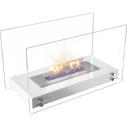 Tabletop Bioethanol fireplace HOTEL TÜV white