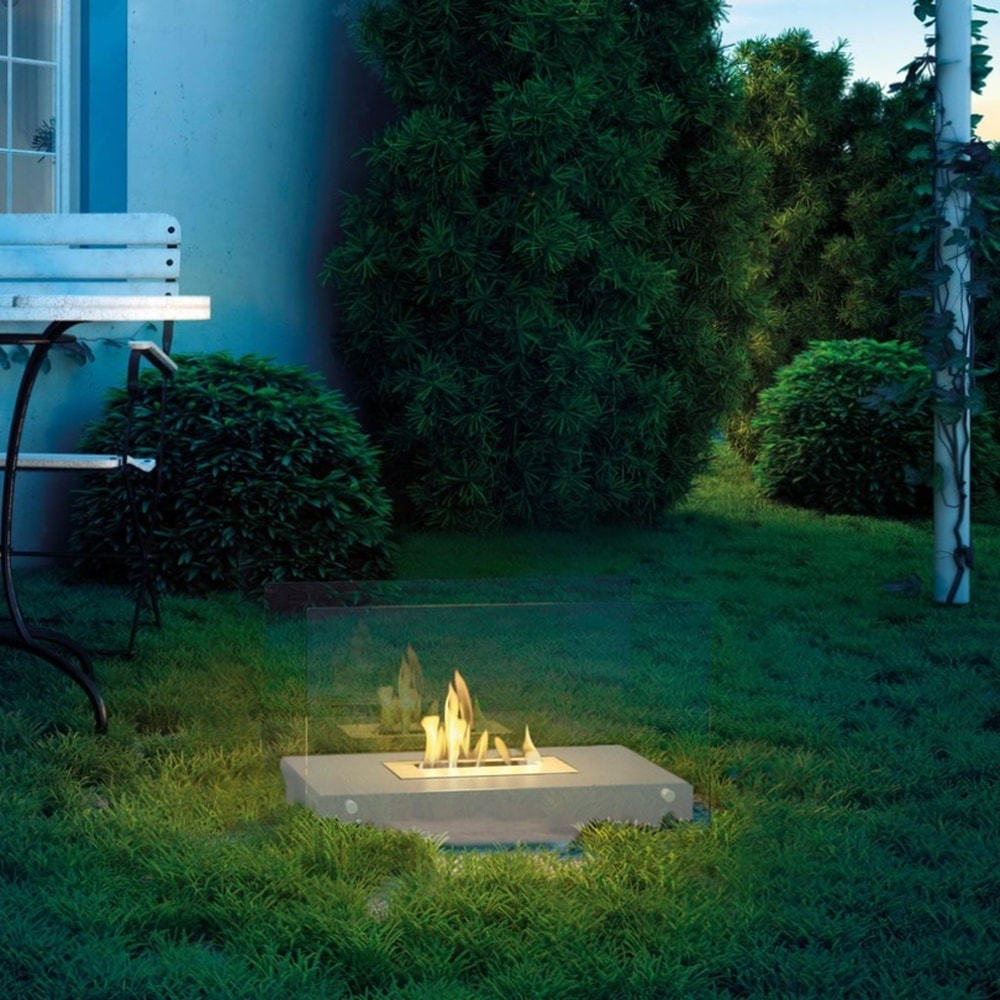 Tabletop Bioethanol fireplace HOTEL TÜV white