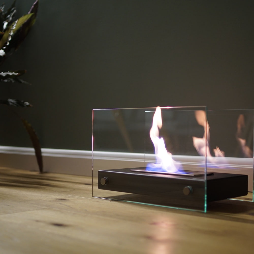 Tabletop Bioethanol fireplace HOTEL MINI black TÜV