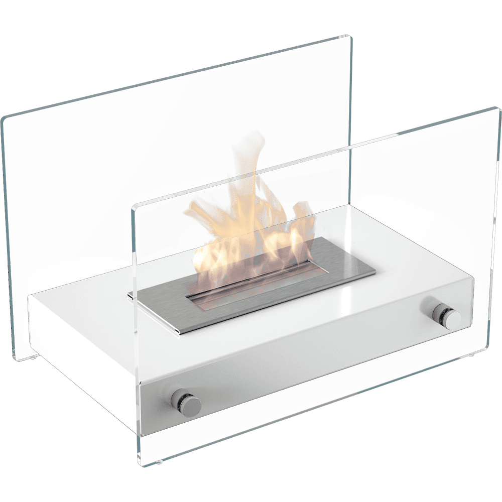 Tabletop Bioethanol fireplace HOTEL MINI white TÜV