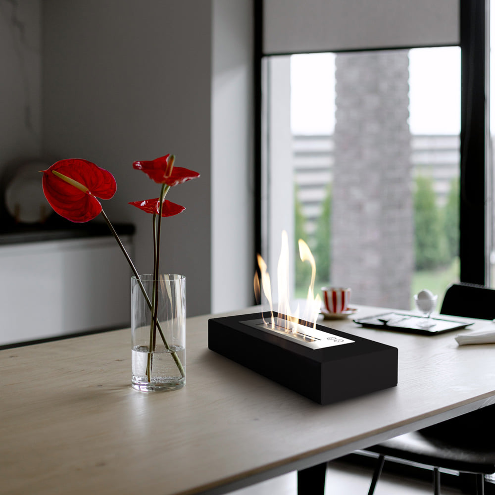 freestanding Bioethanol fireplace INDIA MINI TÜV black