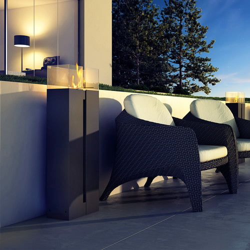 Freestanding Bioethanol fireplace ROMEO white TÜV