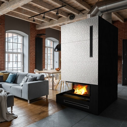 Steel fireplace KRATKI NADIA 14 kW Ø 200
