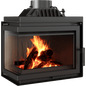 Cast iron fireplace KRATKI SIMPLE left 8 kW Ø 200