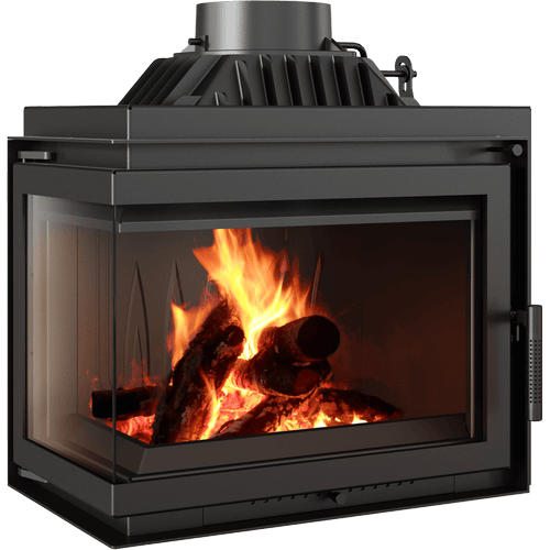 Cast iron fireplace KRATKI SIMPLE left 8 kW Ø 200