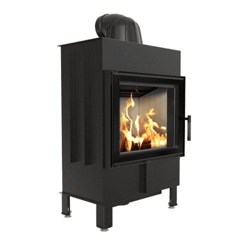 Steel fireplace KRATKI LUCY 12 kW Ø 200