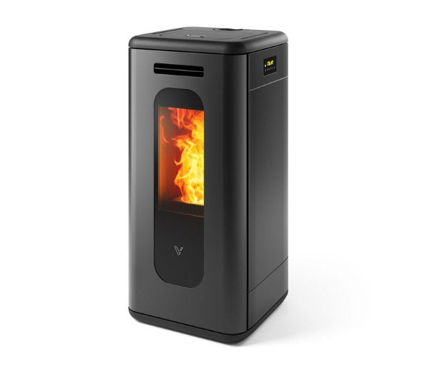 Elide Vip 7kw or 9KW - 2.5 KW Black Pellet Stove (SEVNS6M)