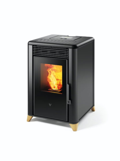 Elly 6Kw- 2,5Kw Black Pellet Stove (SEYNS6M)