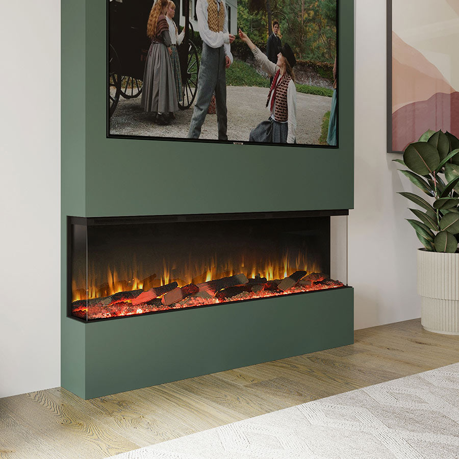Firez 1500 Electric Fire (1530mm wide) Delux Log Set