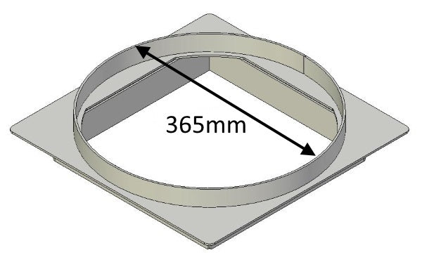 Flue Gather Adapter - 350mm Round - CVJMCBGA1050B