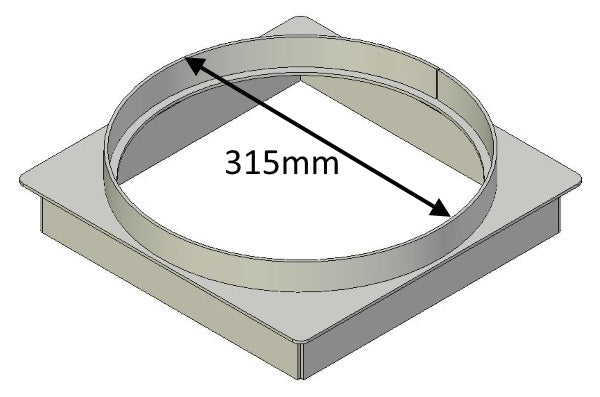 Flue Gather, Straight - 1050 Extra - CVJMCBFG1050