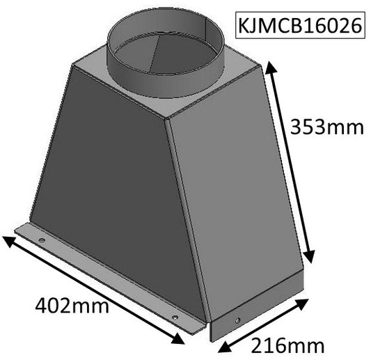 Flue Gather - Straight - 16" Standard - CVJMCBFG0016