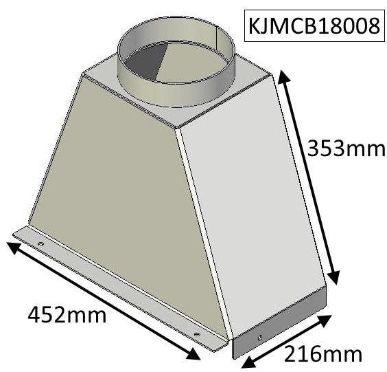 Flue Gather - Straight - 18" Standard - CVJMCBFG0018
