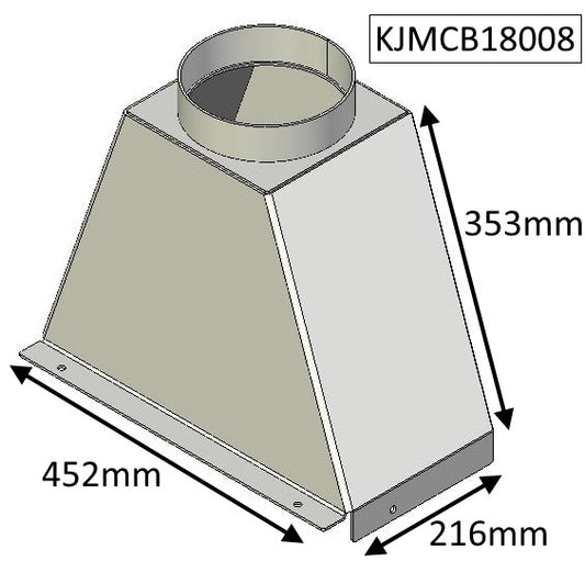 Flue Gather - Straight - 18" Standard - CVJMCBFG0018