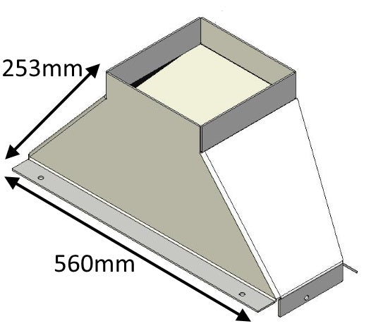 Flue Gather, Straight - 500 Universal and 500 Low - CVJMCBFG0500