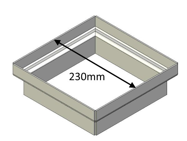 Flue Gather Adapter - 230mm Square - CVJMCBGA0500A