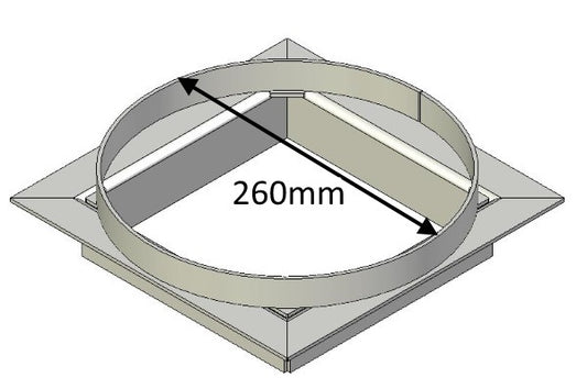 Flue Gather Adapter - 250mm Round - CVJMCBGA0500B