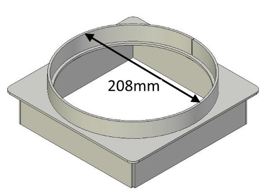 Flue Gather Adapter - 200mm Round - CVJMCBGA0500C