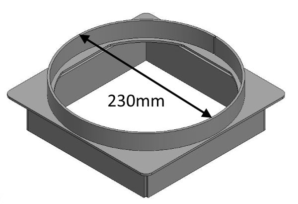Flue Gather Adapter - 230mm Round - CVJMCBGA0500E