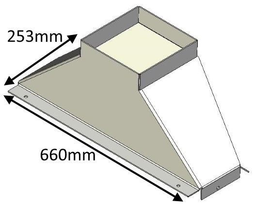 Flue Gather, Straight - 600 Universal and 600 Low - CVJMCBFG0600