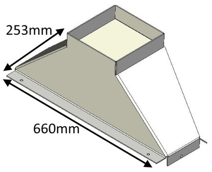 Flue Gather, Straight - 600 Universal and 600 Low - CVJMCBFG0600