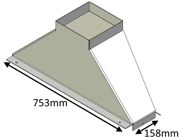 Flue Gather, Straight - 700 Universal and Low - CVJMCBFG0700