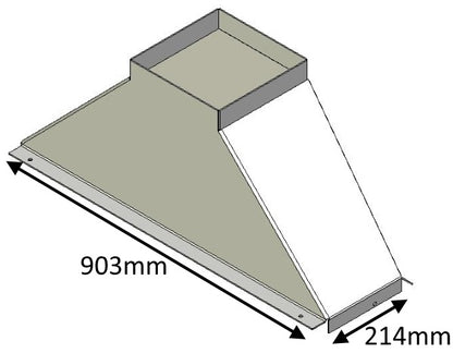 Flue Gather Adapter - 300mm Round - CVJMCBGA0850B