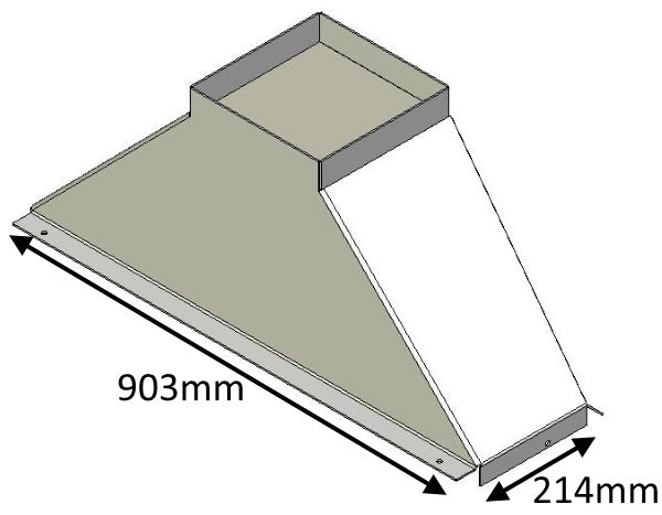 Flue Gather, Straight - 850 Extra - CVJMCBFG0850