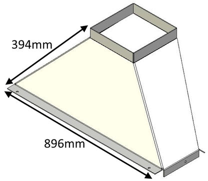 Flue Gather Adapter - 280mm Square - CVJMCBGA0850A