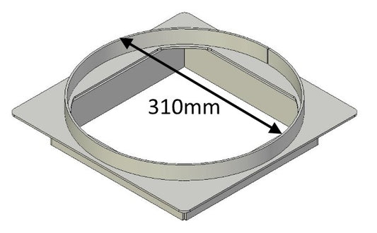 Flue Gather Adapter - 300mm Round - CVJMCBGA0850B