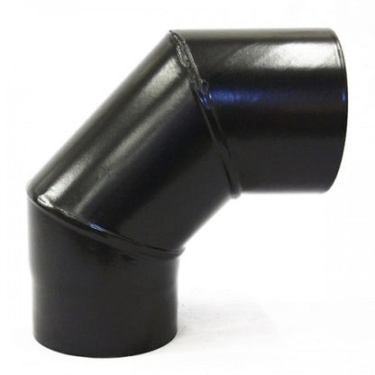 Vitreous Enamel Stove Pipe 90 Degree Bend Black