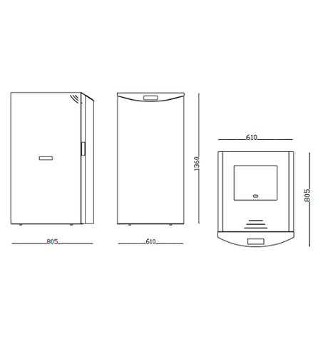 25kw Etna Utility Pellet Boiler