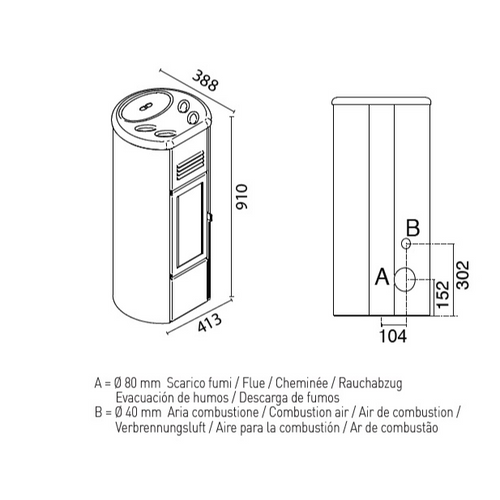 Eva Calor 5kw Heidi Pellet Stove
