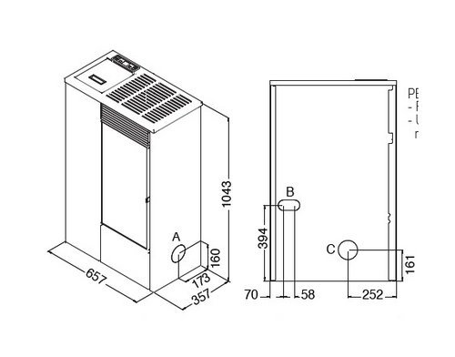 Eva Calor Vanessa 8kw Slim Pellet Stove