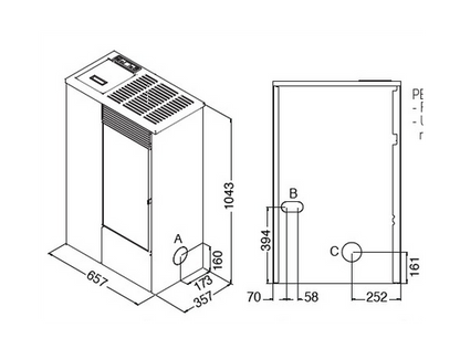 Eva Calor Vanessa 8kw Slim Pellet Stove