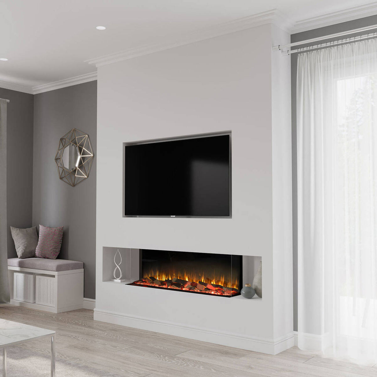 Firez 1250 Electric Fire (1280mm wide)