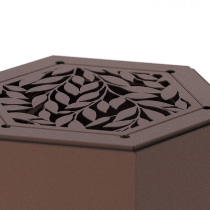 Pollen Hex Smokeless Fire Pit - Mocha Brown