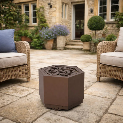 Pollen Hex Smokeless Fire Pit - Mocha Brown