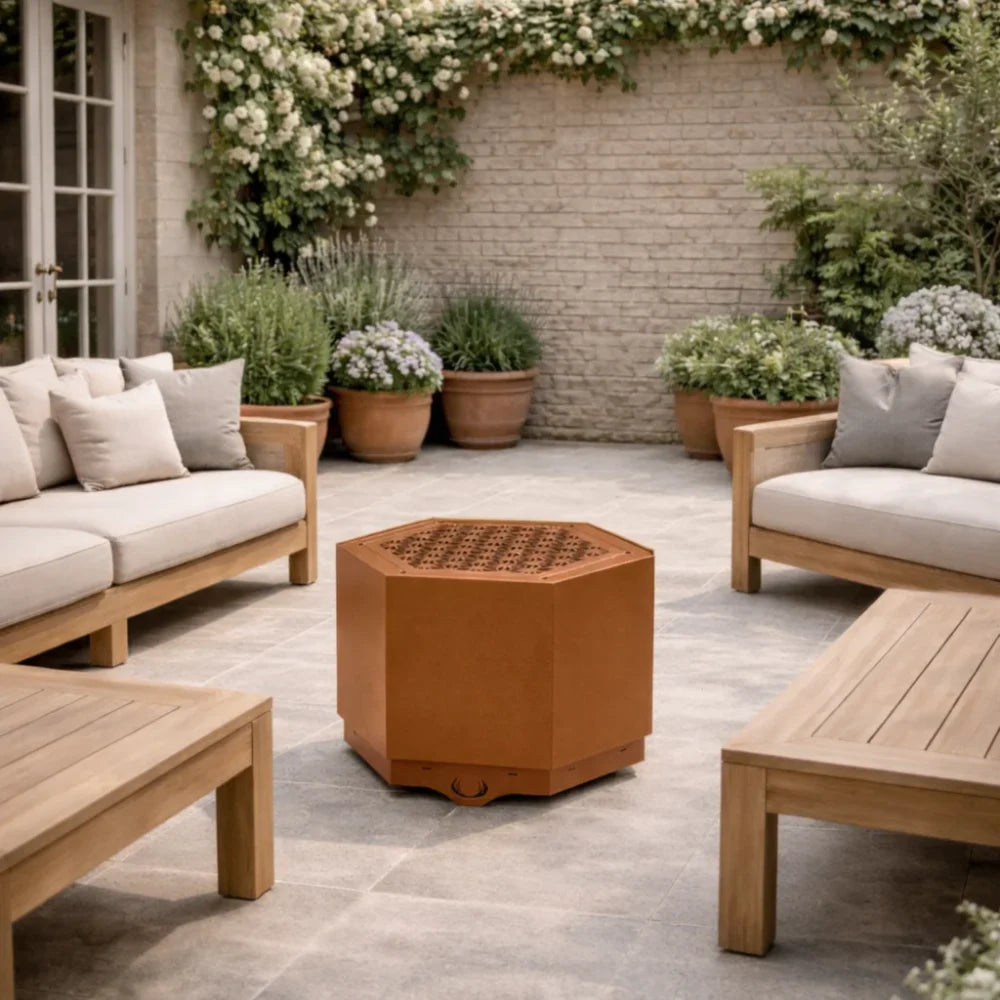 Pollen Hex Smokeless Fire Pit - Rust