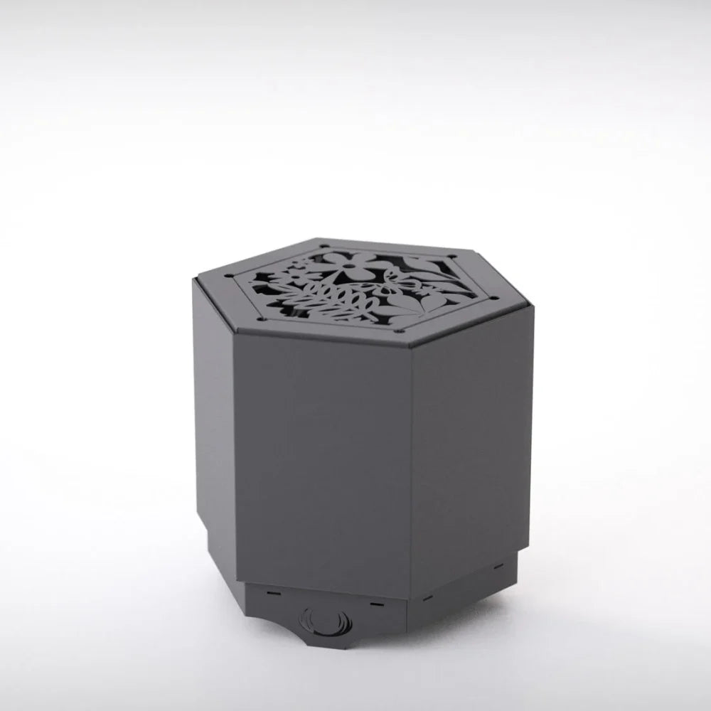 Pollen Hex Smokeless Fire Pit - Slate Grey