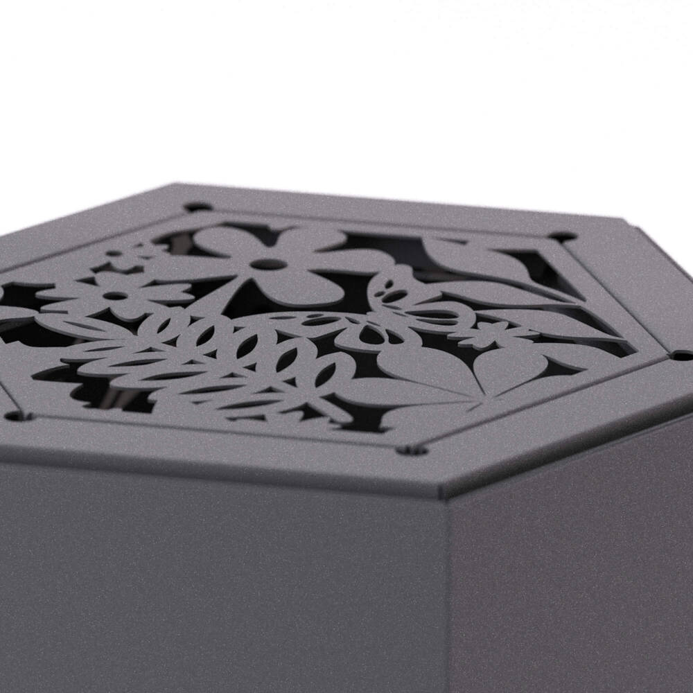 Pollen Hex Smokeless Fire Pit - Slate Grey