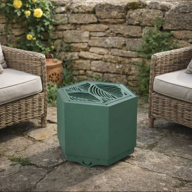 Pollen Hex Smokeless Fire Pit - Spruce Green