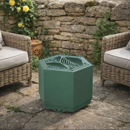 Pollen Hex Smokeless Fire Pit - Spruce Green